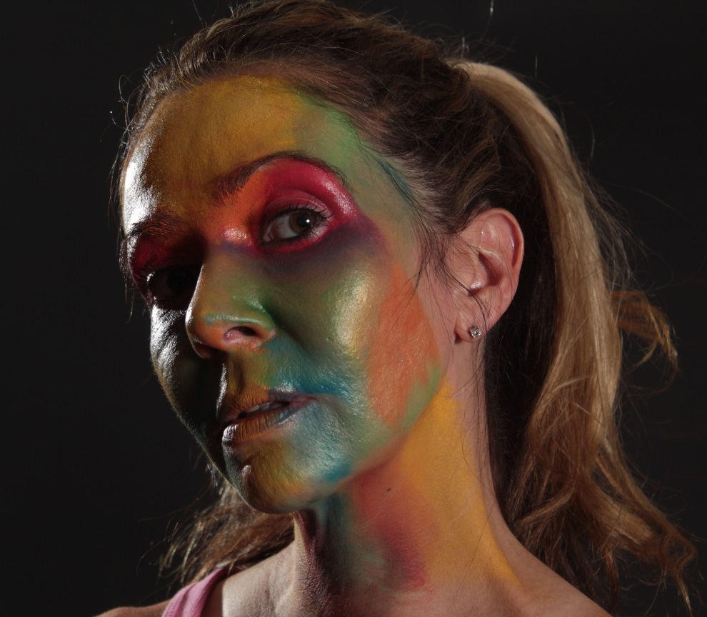 multi-color face painting