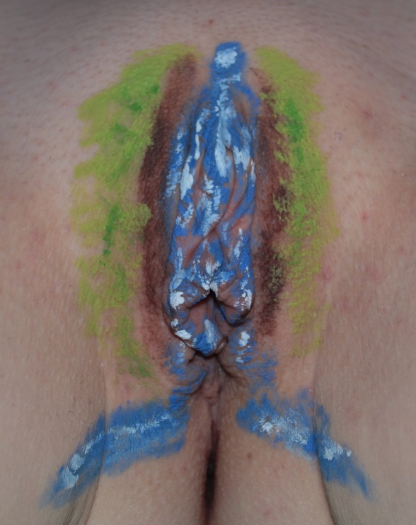 photo of waterfall painted on labia