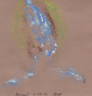 print made from waterfall painted on labia